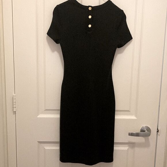Tory Burch Anthea Black Wool Blend Short Sleeve Knit Dress. Size XS. - Picture 5 of 7